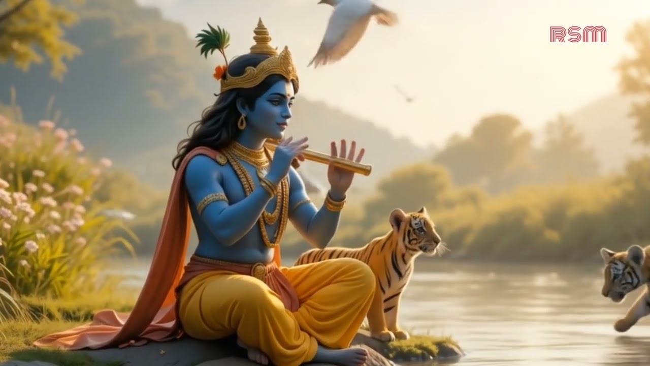 Krishna’s Flute Melody 🦚 | A Baby Tiger’s Magical Journey | Heartwarming 3D Animation Story in HD