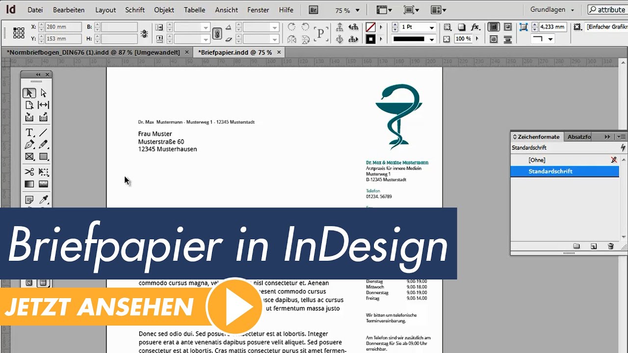 InDesign Tutorial: Professionelles Briefpapier erstellen