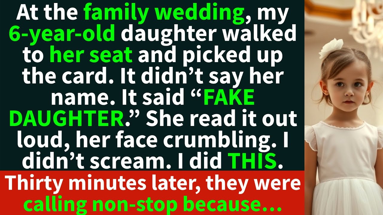 At the family wedding, my 6-year-old’s card said: FAKE DAUGHTER. “Well, it’s true,” my brother said…
