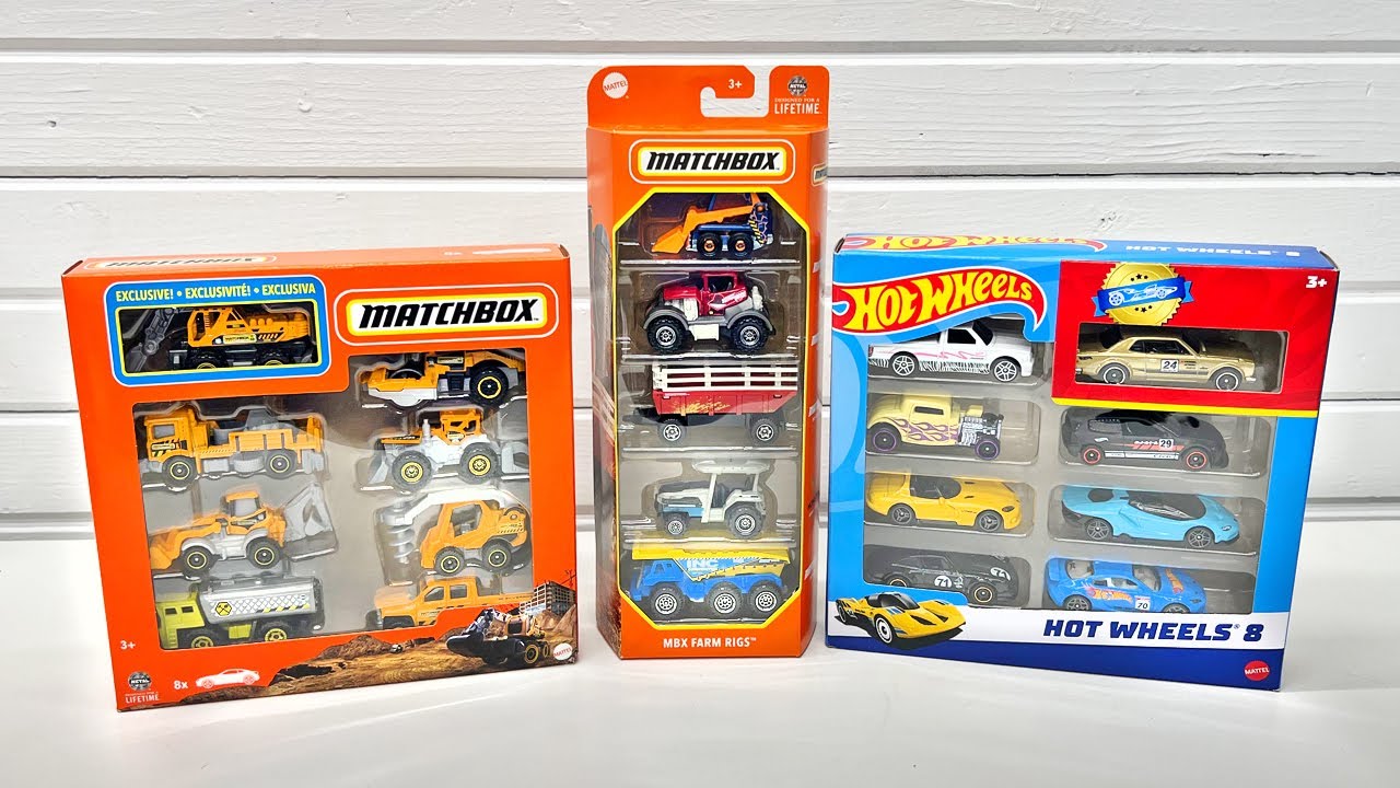 2024 Matchbox Farm Rigs 5-pack, Construction 8-pack, and Hot Wheels 8-pack - 21 Car Unboxing
