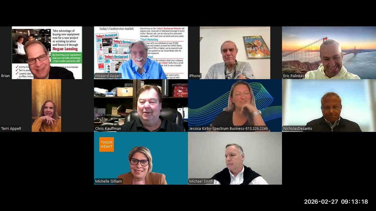 9am Today's Restaurant Networking Meeting Feb 27 2026