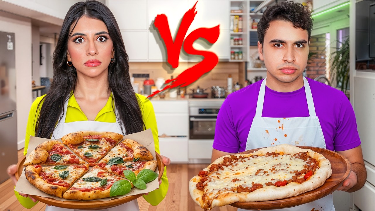 تحدي طبخ البيتزا مع أخويا 🍕 | أبناء نبيل في المطبخ 👩🏻‍🍳