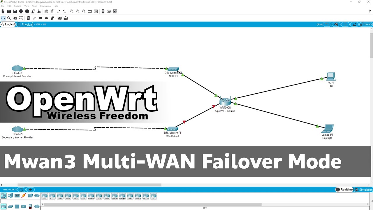 OpenWRT - Configure Multiwan Failover with mwan3