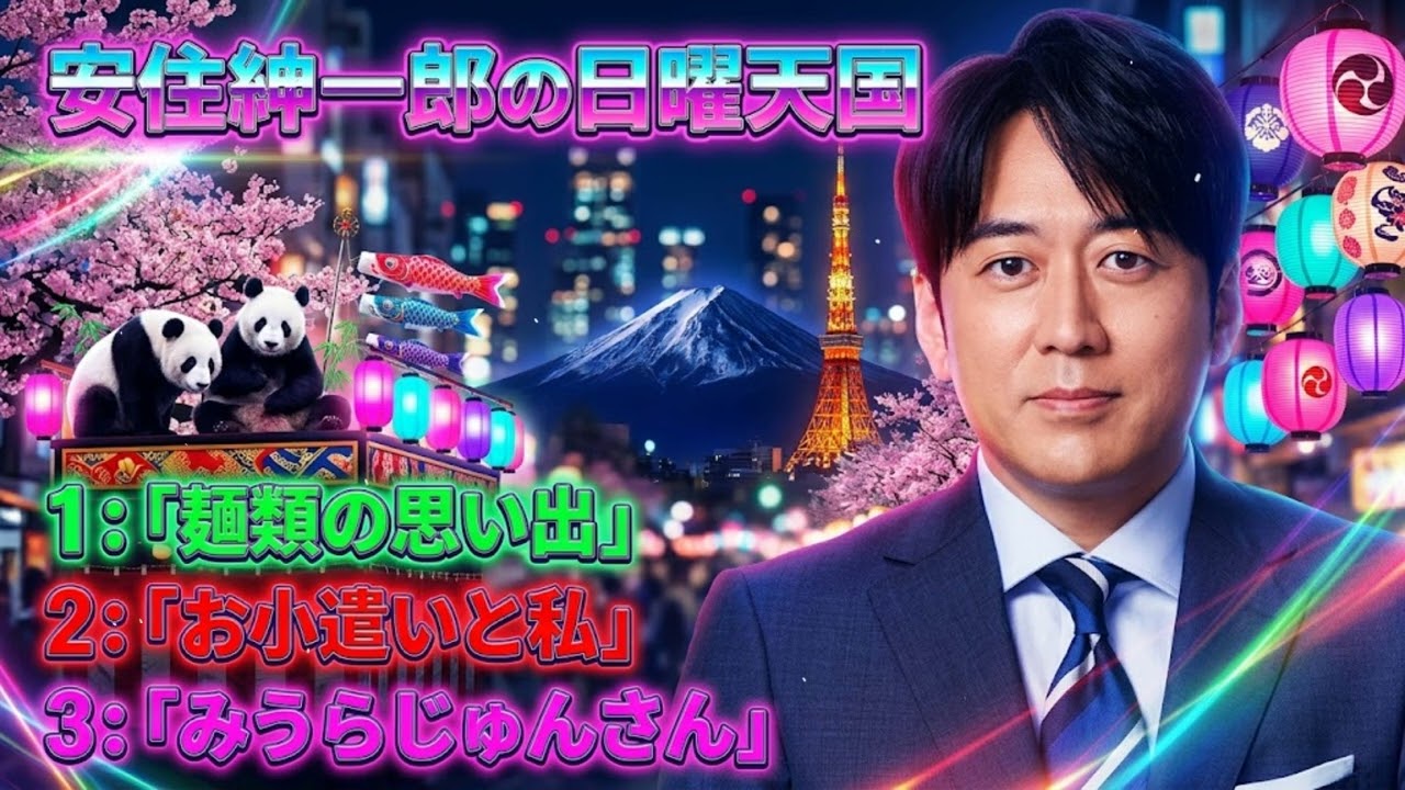 安住紳一郎の日曜天国 ☀️「みうらじゅんさん」💖🎀💦 出演者 : 安住紳一郎（TBSアナウンサー ) 【睡眠用・作業用・ドライブ・高音質BGM聞き流し】【広告無し】