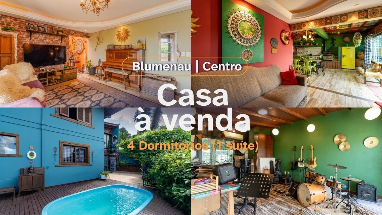 Casa à venda com 4 dormitórios(1 suíte), 278m² no bairro Centro em Blumenau/SC