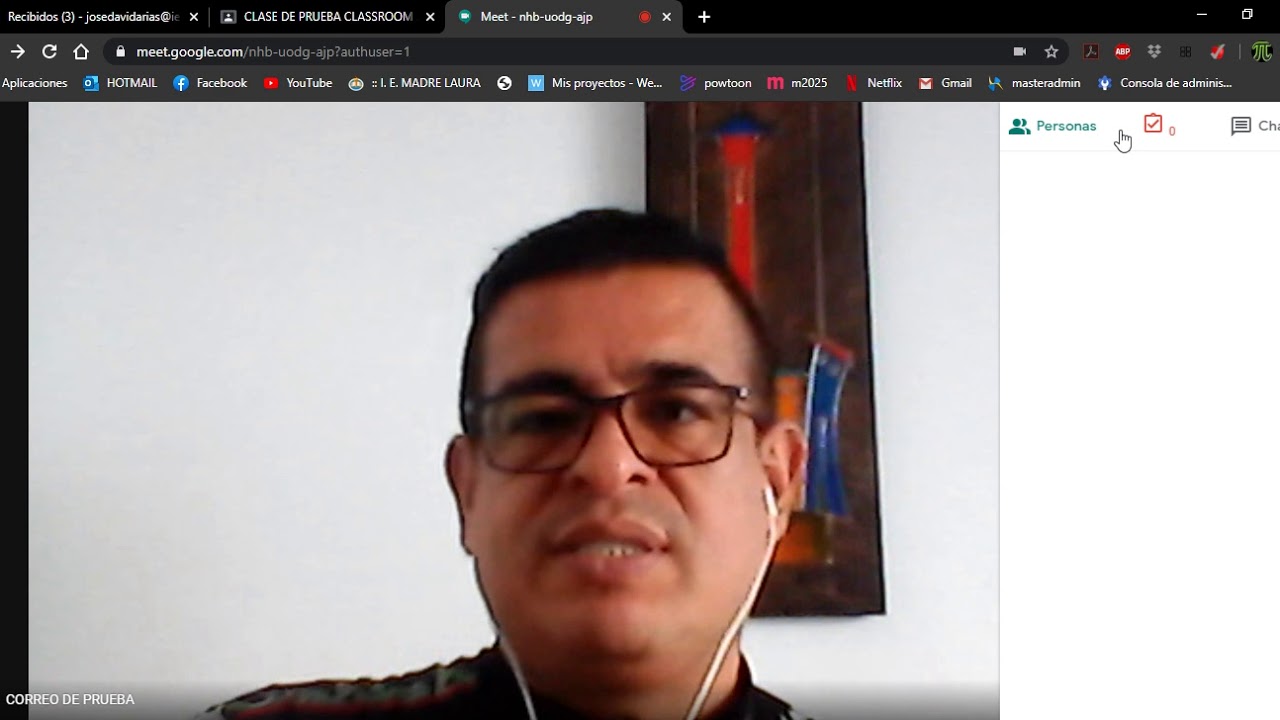 VIDEO CONFERENCIA DESDE CLASSROM POR MEET
