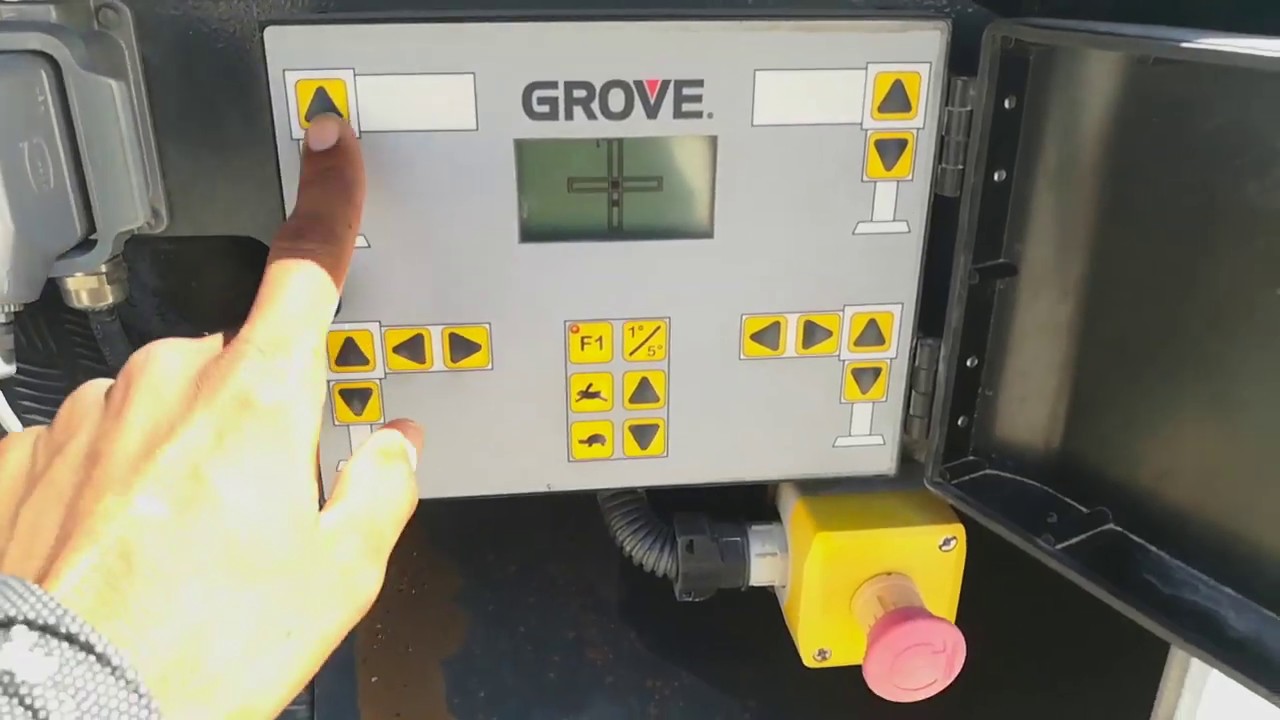شرح مبسط للوحة الإرتكاز في رافعة GROVE GMK 3055