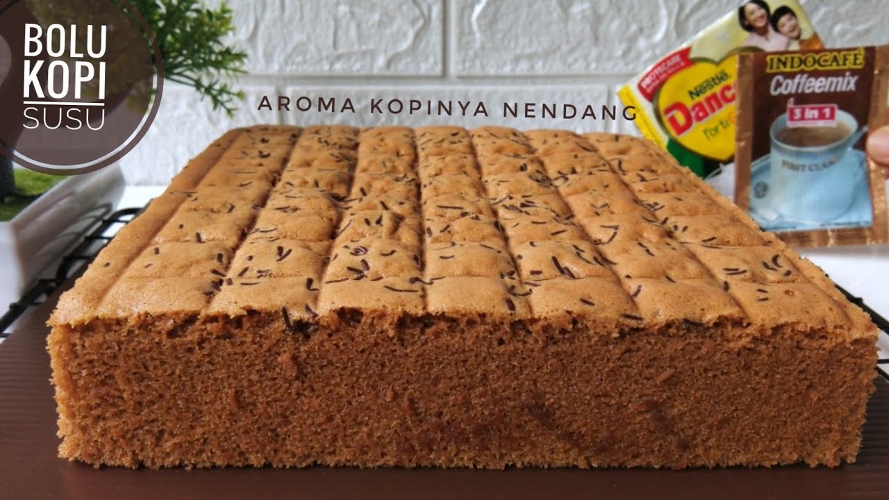 RESEP BOLU KOPI SUSU LEMBUT CUMA 4 BUTIR TELUR AROMA NYA MANTAP