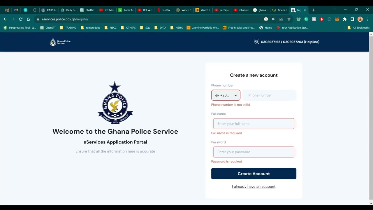 Ghana Police Clearance Certificate  - E-service Website (Got mine in 4 Days!!!)