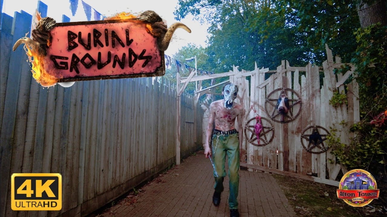 BURIAL GROUNDS SCARE MAZE Alton Towers Scarefest 2023 | SPOILER ALERT