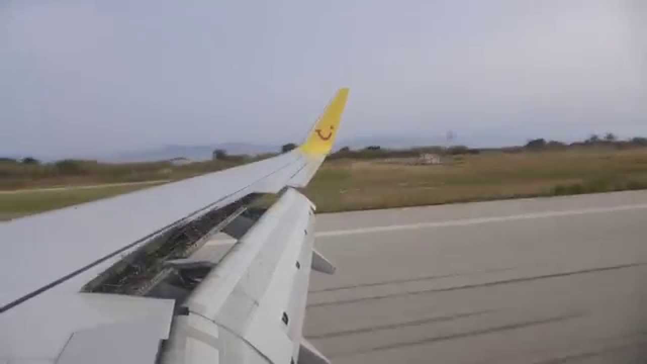 TUIfly Flight HAJ to RHO (Take-Off and Landing)