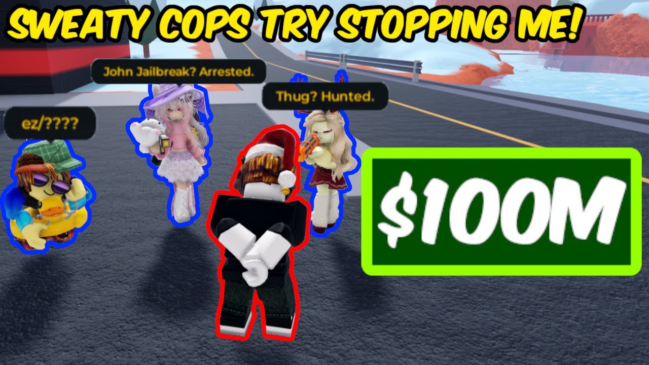 Потные копы ПОПРОБУЙТЕ ПОМЕШАТЬ МНЕ достичь 100 м в побеге из тюрьмы Roblox!
