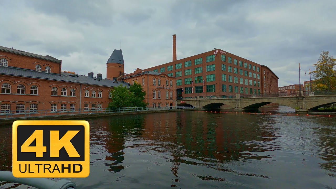 【4K】 Autumn Walk at Tampere City Centre