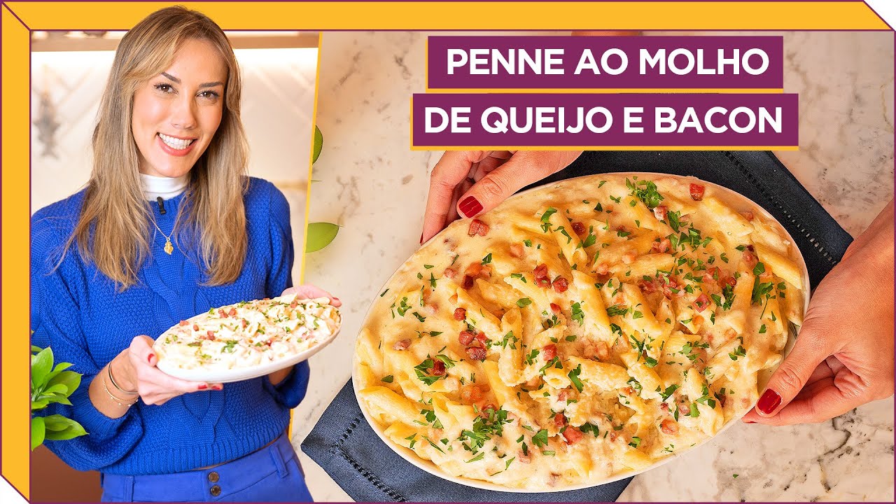 Penne ao molho de queijo e bacon I Receitas e Temperos