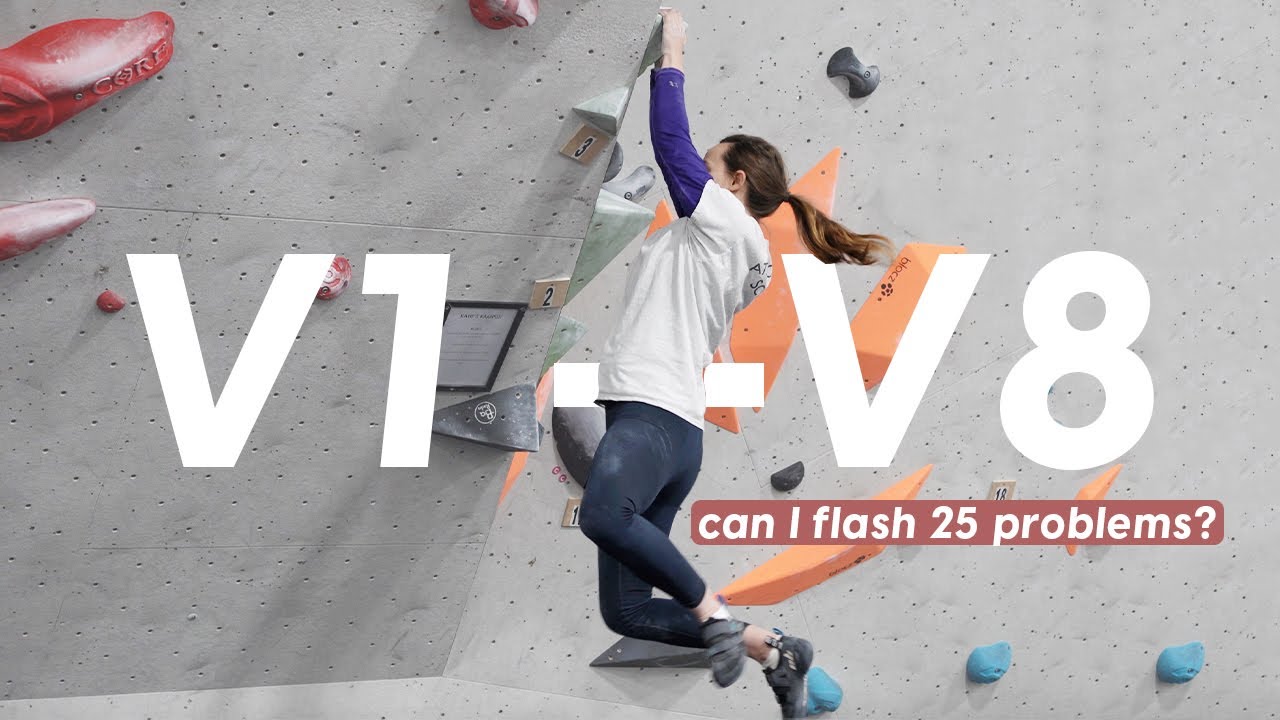 I entered an indoor bouldering competition! V1 - V8+