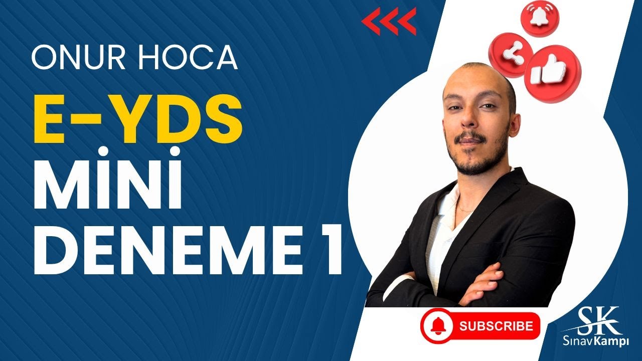 E-YDS MİNİ DENEME 1 | ONUR HOCA
