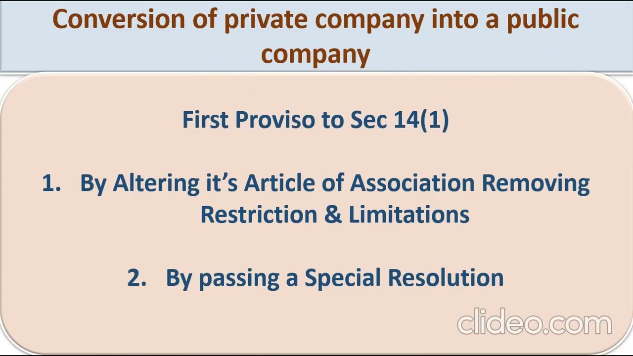 Conversion of Private company into a Public company|From that date we will consider the conversion