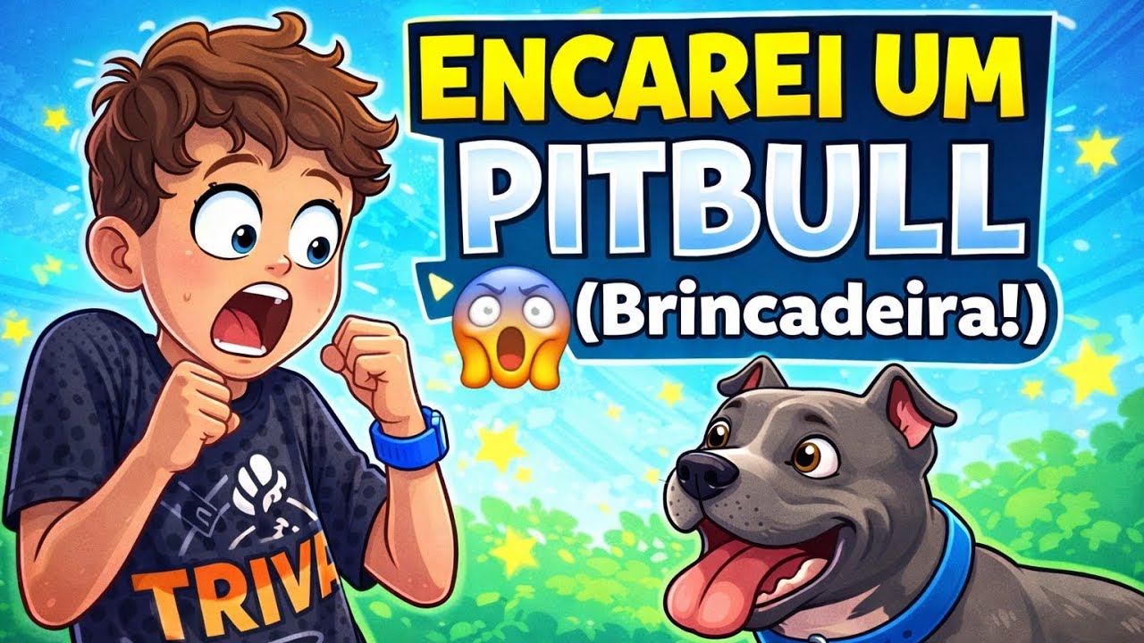 ENCAREI UM PITBULL 😱 (Brincadeira!)