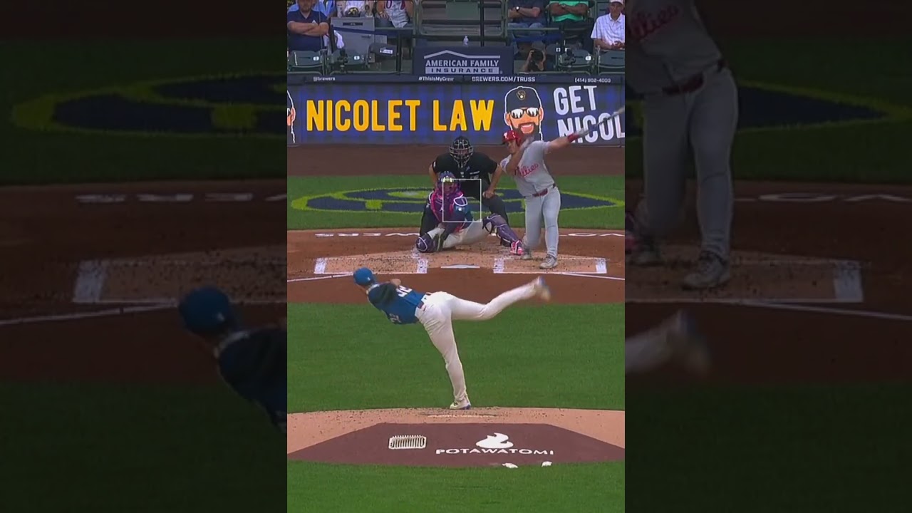 Jacob Misiorowski 15Ks vs Phillies #mlb #milwaukeebrewers #jacobmisiorowski #strikeouts #highlights
