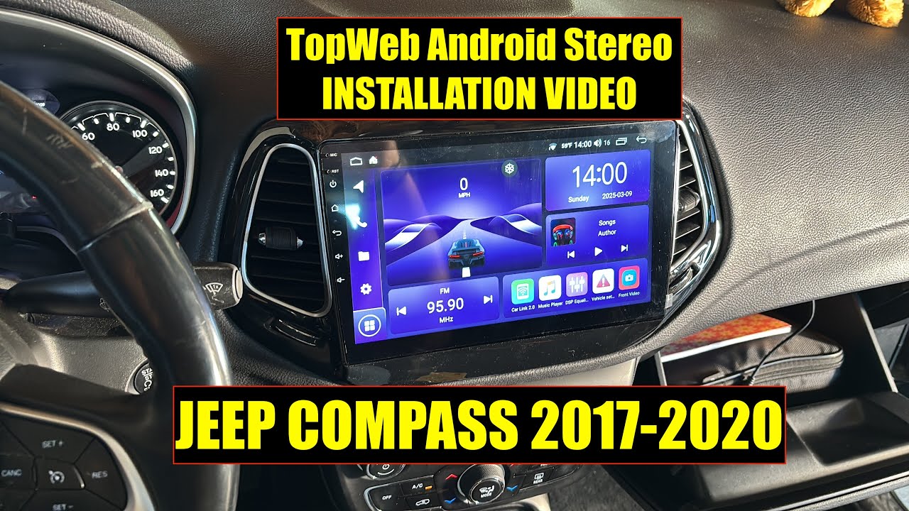 Видео по установке стереосистемы Android на Jeep Compass TopWeb 2017–2020 гг. (Субтитры для допол...