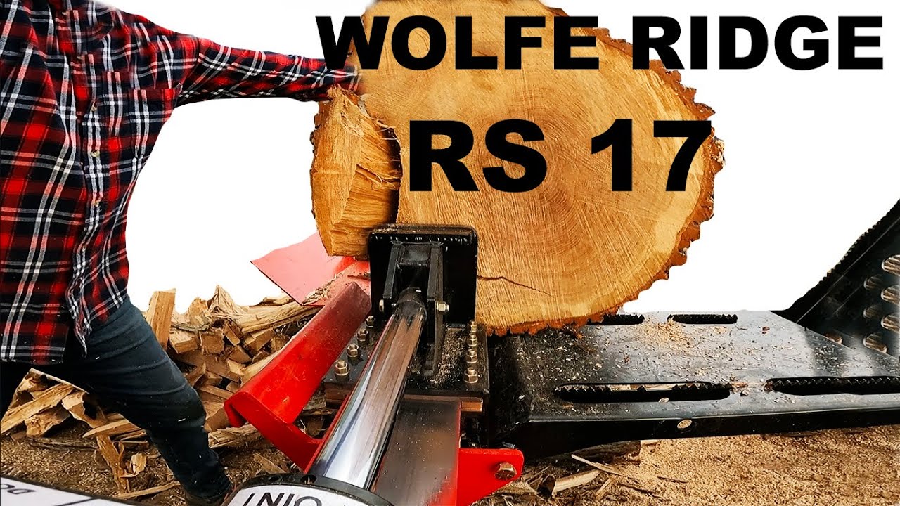 WOLFE RIDGE RS 22 FIREWOOD SPLITTER IN ACTION!