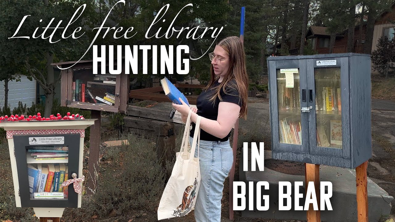 an impromptu little free library hunt in big bear lake, ca 🐻📚| ft. my irl bookclub