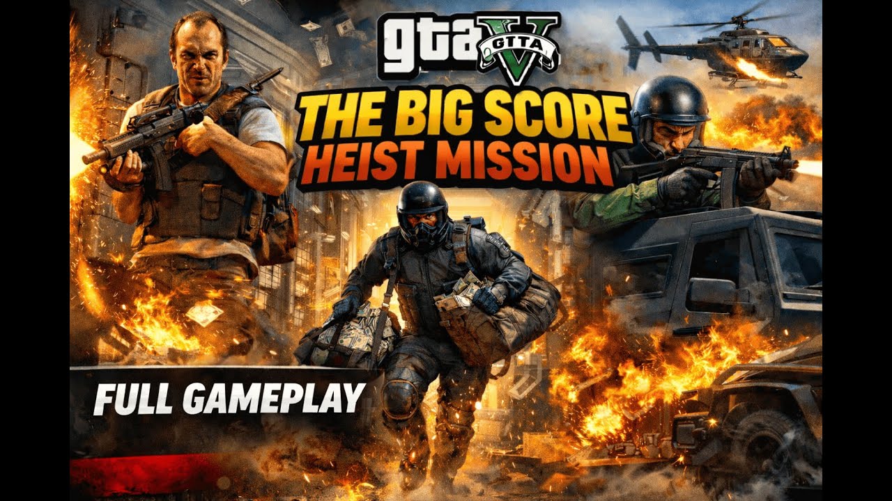 GTA V The Big Score Heist Mission – Full Gameplay Walkthrough With Intense Action ...