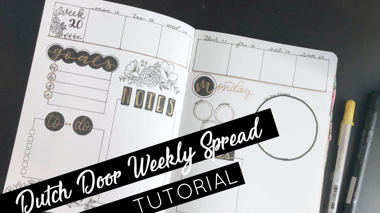How to Create a Dutch Door Weekly Spread in Your Bullet Journal
