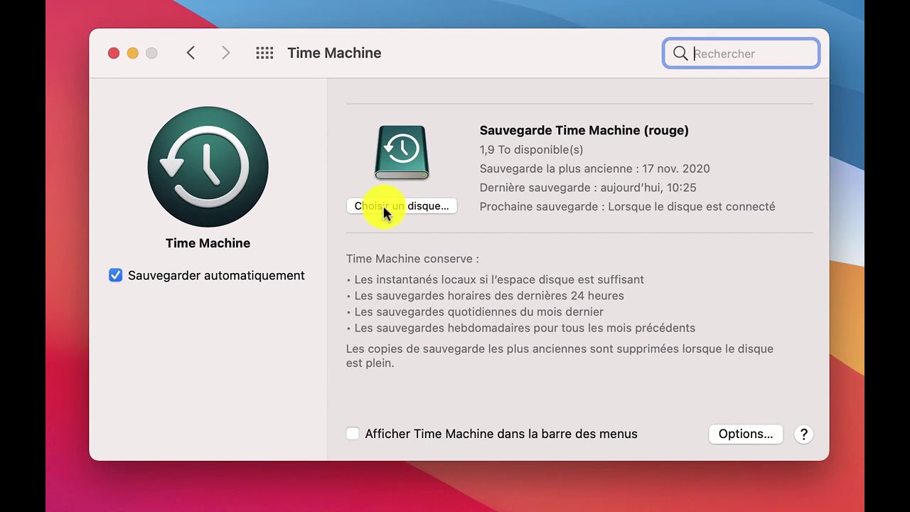 Comment faire une sauvegarde complète de votre Mac sous Big Sur