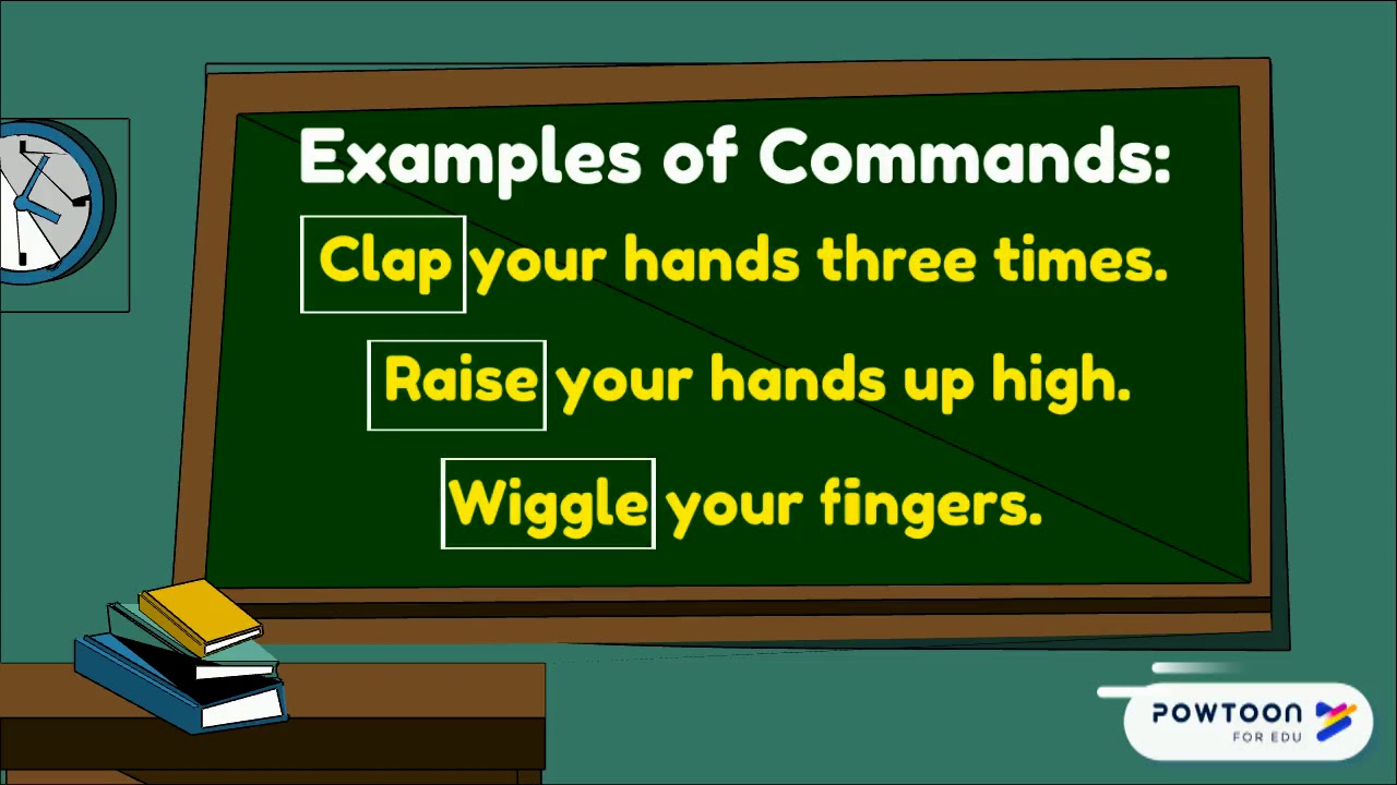 P1 English Instruction Words and Commands