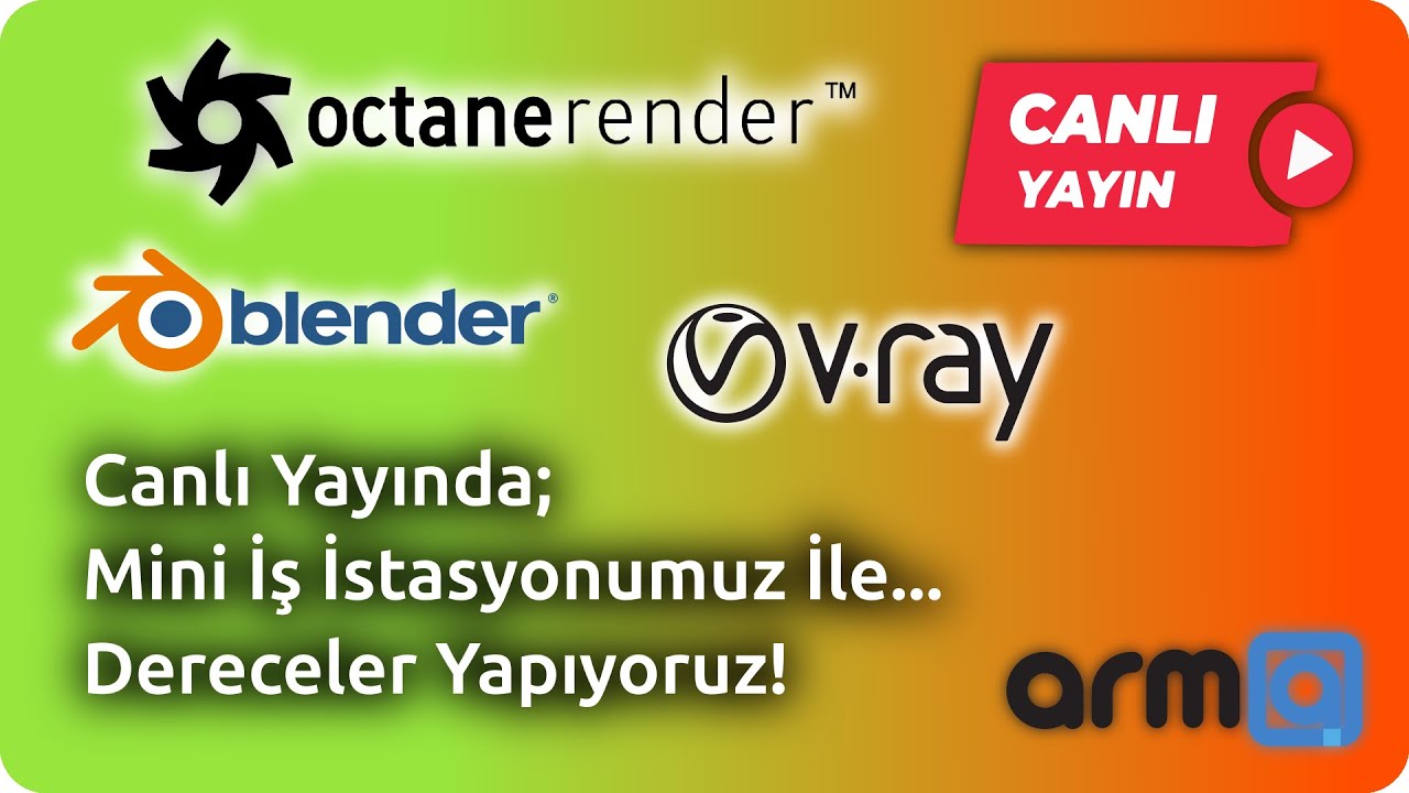 Canlı Yayında Mini iş istasyonumuzda Mimari ve 3D uygulamalarda dereceler yapıyoruz.