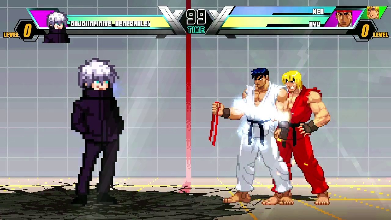 Satoru Gojo vs Ryu & Ken | Infinity vs Martial Masters | Jump Force MUGEN v6 Showdown
