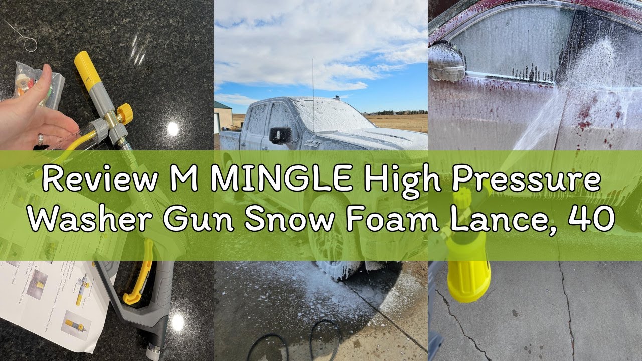 Review M MINGLE High Pressure Washer Gun Snow Foam Lance, 4000 PSI Cannon Foam Blaster Power Washer