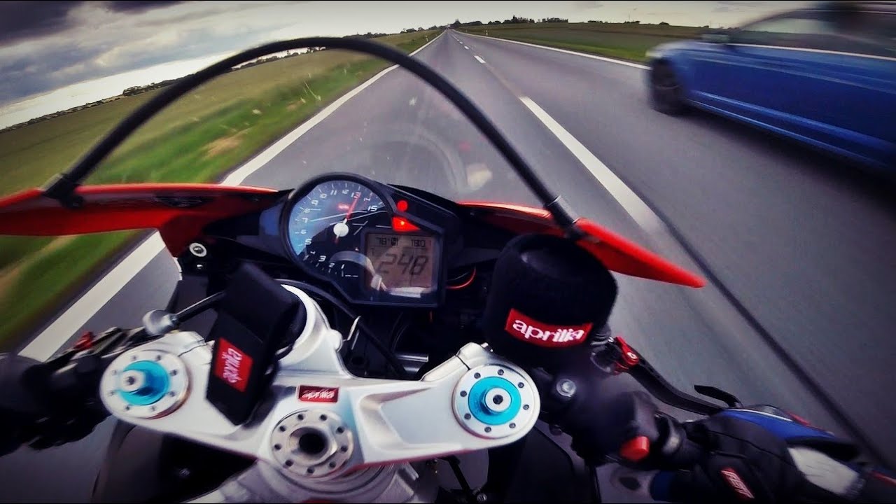 Aprilia RSV4 Factory with full titanium exhaust Akrapovic + SC Project muffler