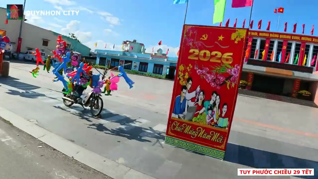 CHỢ GÒ - THỊ TRẤN TUY PHƯỚC-DIÊU TRÌ CHIỀU 29 TẾT