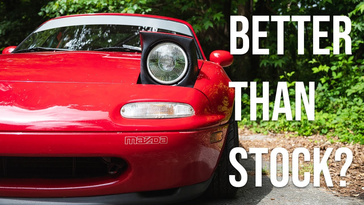Best Miata Headlight Upgrade! *w/ in car footage vs stock*