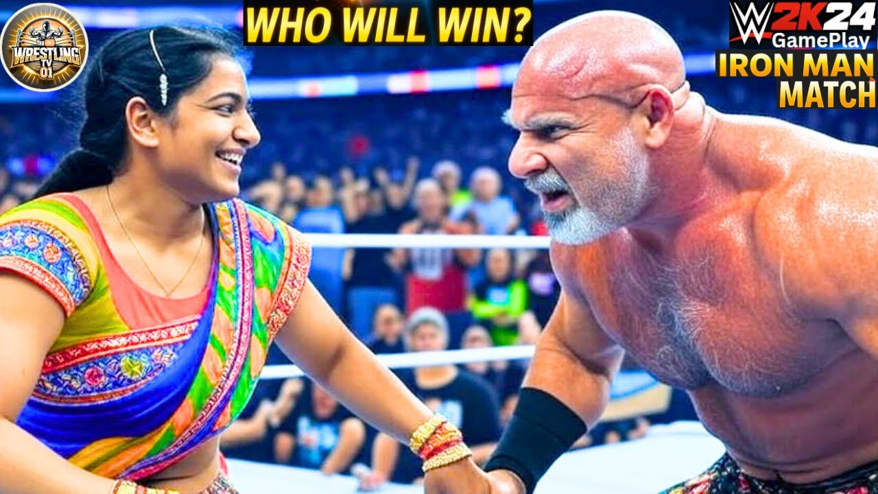 🔥 WWE 2K24 – Индийская девушка Диша Чакраборти 🇮🇳 против Голдберг 💪 Матч Железного человека 🎮 19 ...