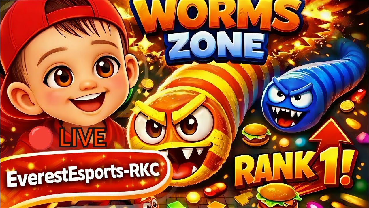 🔴 LIVE – Worms Zone.io | Road to Rank #1 🐍👑