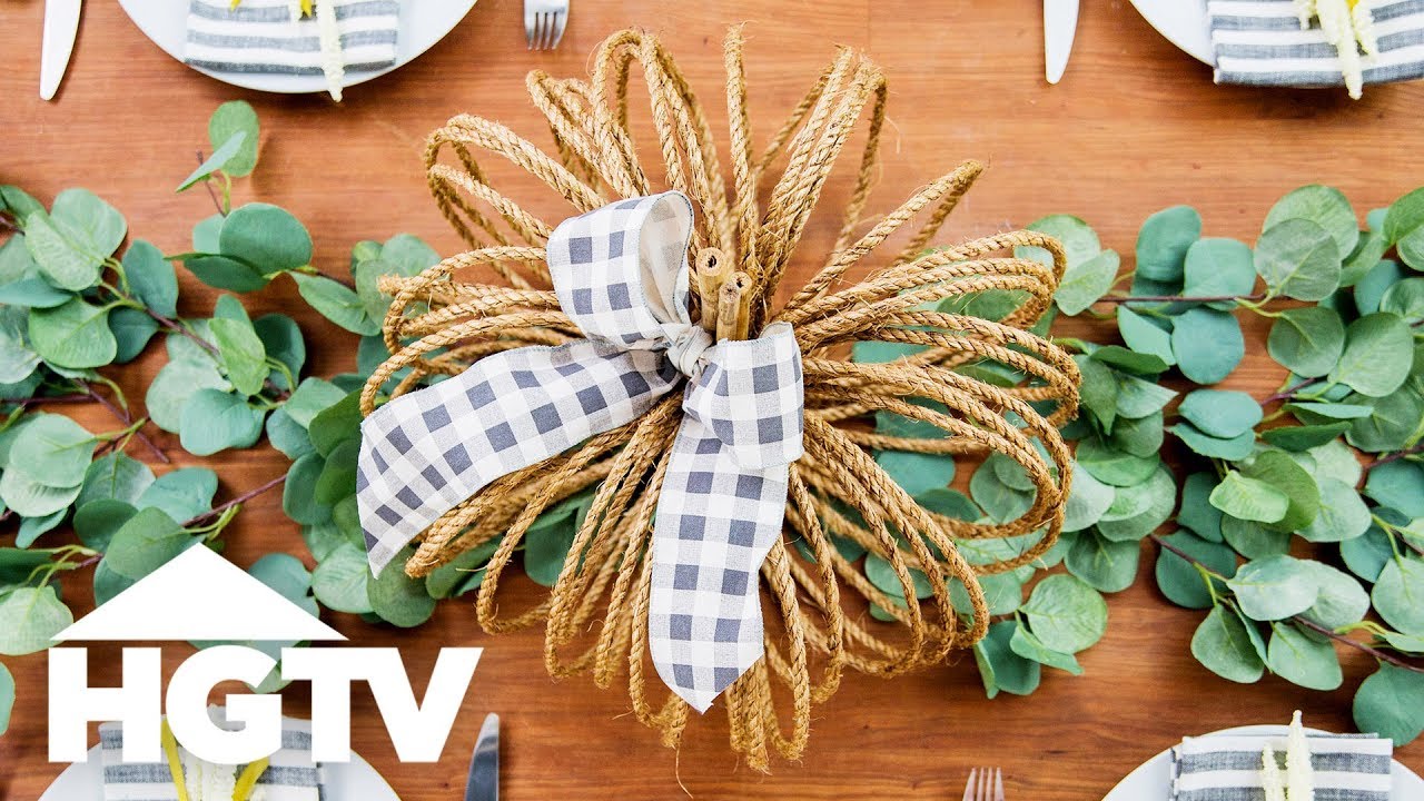 How to Make a Rope Pumpkin | HGTV