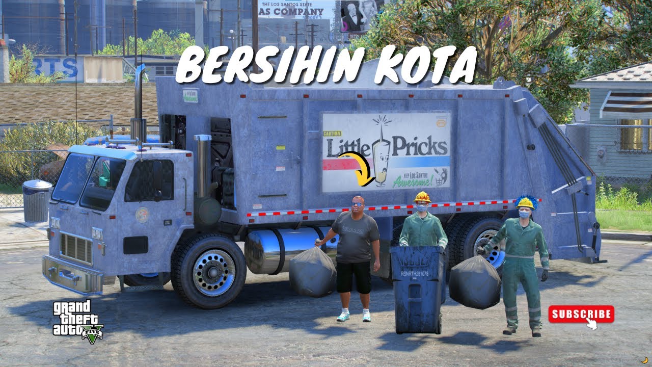 KERJA SAMPAH BERSIHIN SAMPAH DIKOTA HEXOS Roleplay GTA 5 Indonesia  #hexosroleplay #hexosrp #gta5