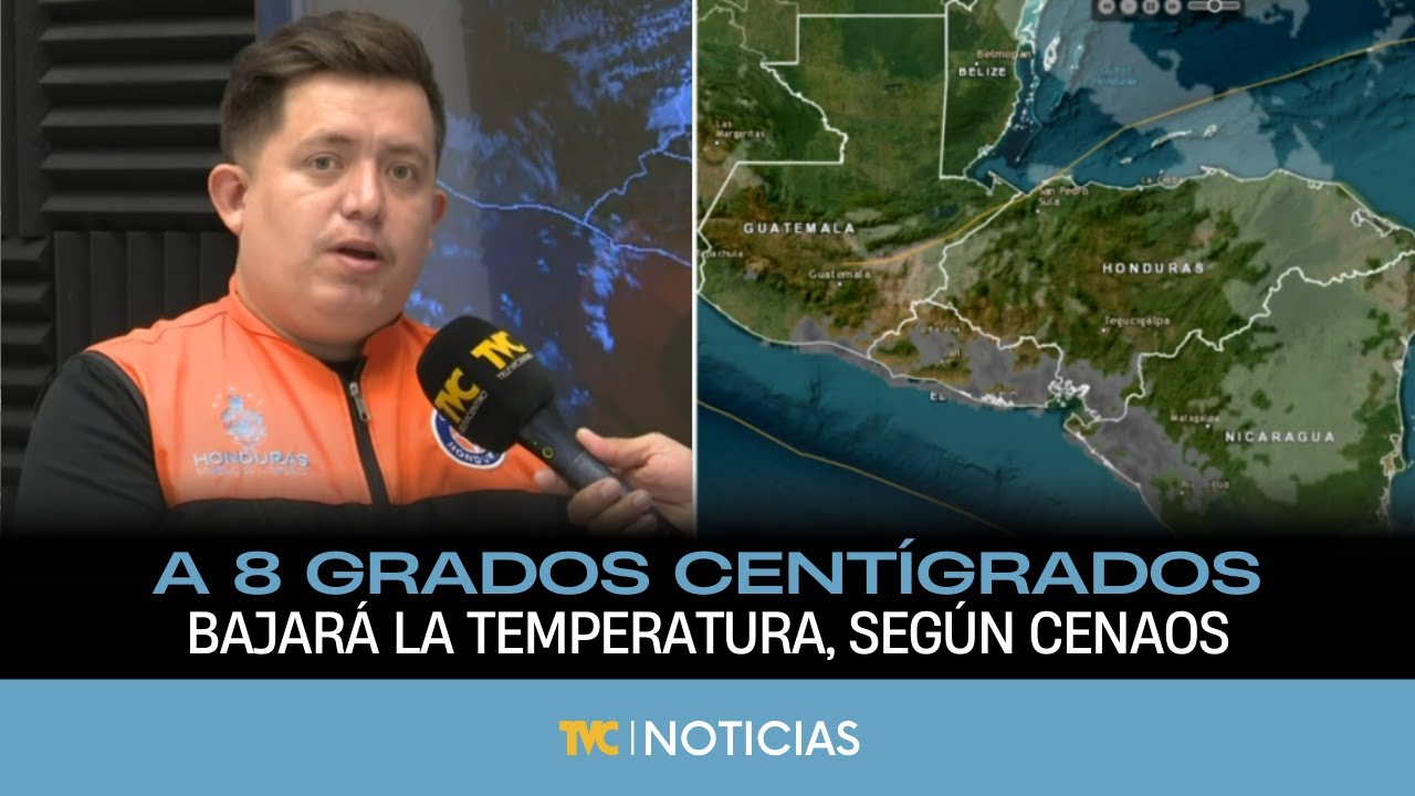 Temperaturas de 8 grados se esperan para las próximas horas y el resto de la semana, anuncia Cenaos