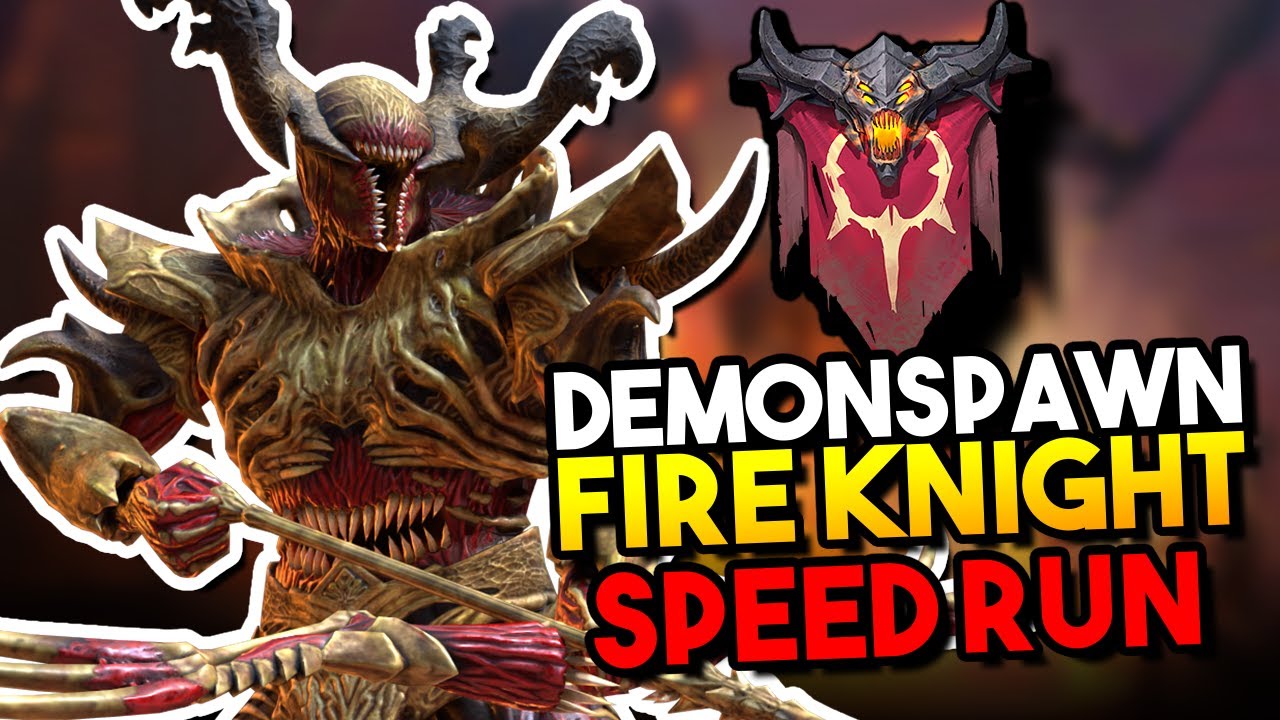 DEMONSPAWN ONLY Fire Knight 20 Speed Run! | Raid: Shadow Legends