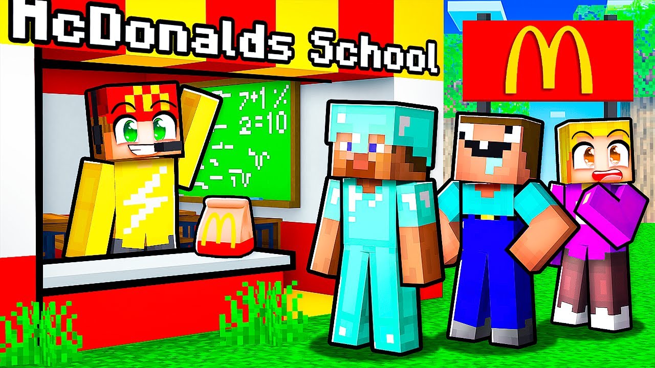 Ik begin een MickDonalds School! (Minecraft Survival)
