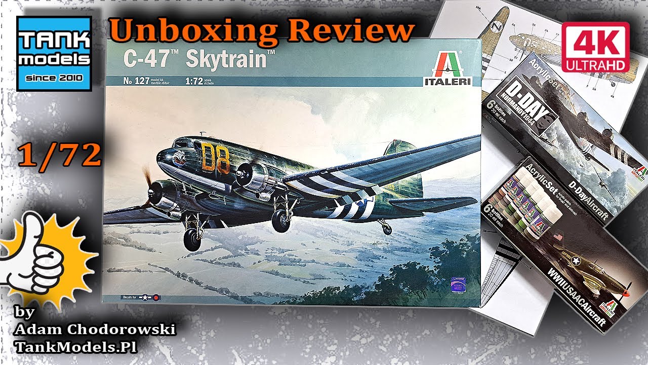 Unboxing 315 - 1:72 D-DAY - Douglas C-47 Skytrain - Italeri 127
