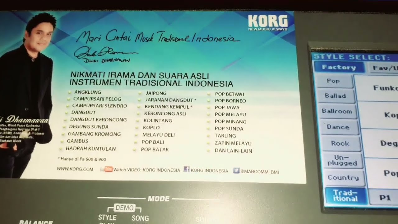 Cara Load Style,Load Midi,Load MP3 di Keyboard Korg PA600 Indonesian Version #nirwanamusikkarangpuri