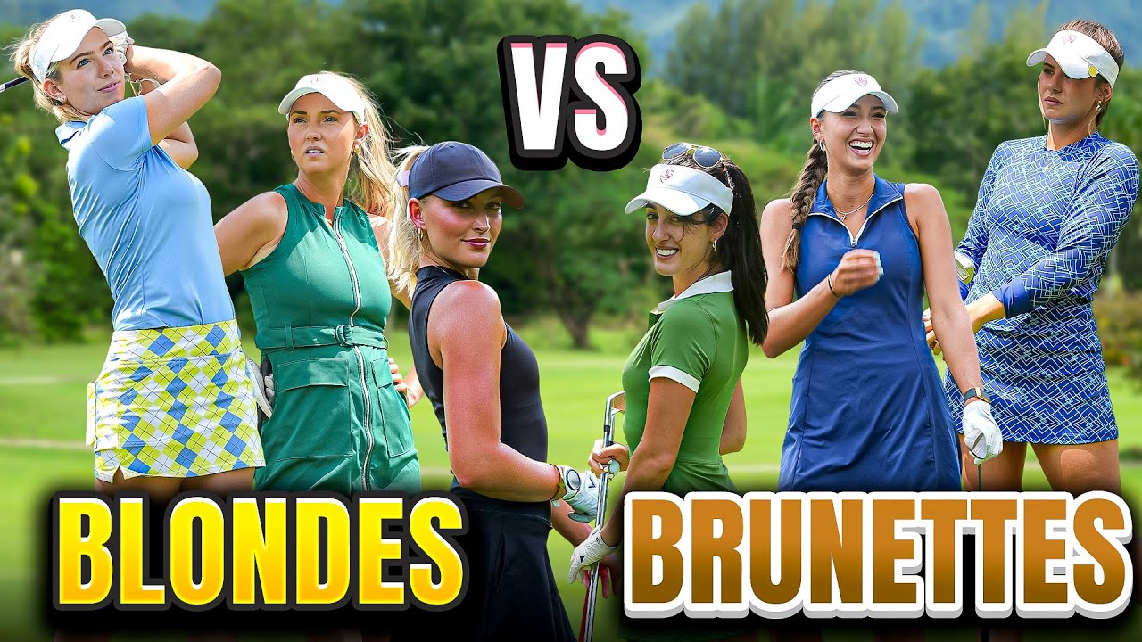 Blondes vs. Brunettes Golf Battle | Loser Wears a Diaper to dinner