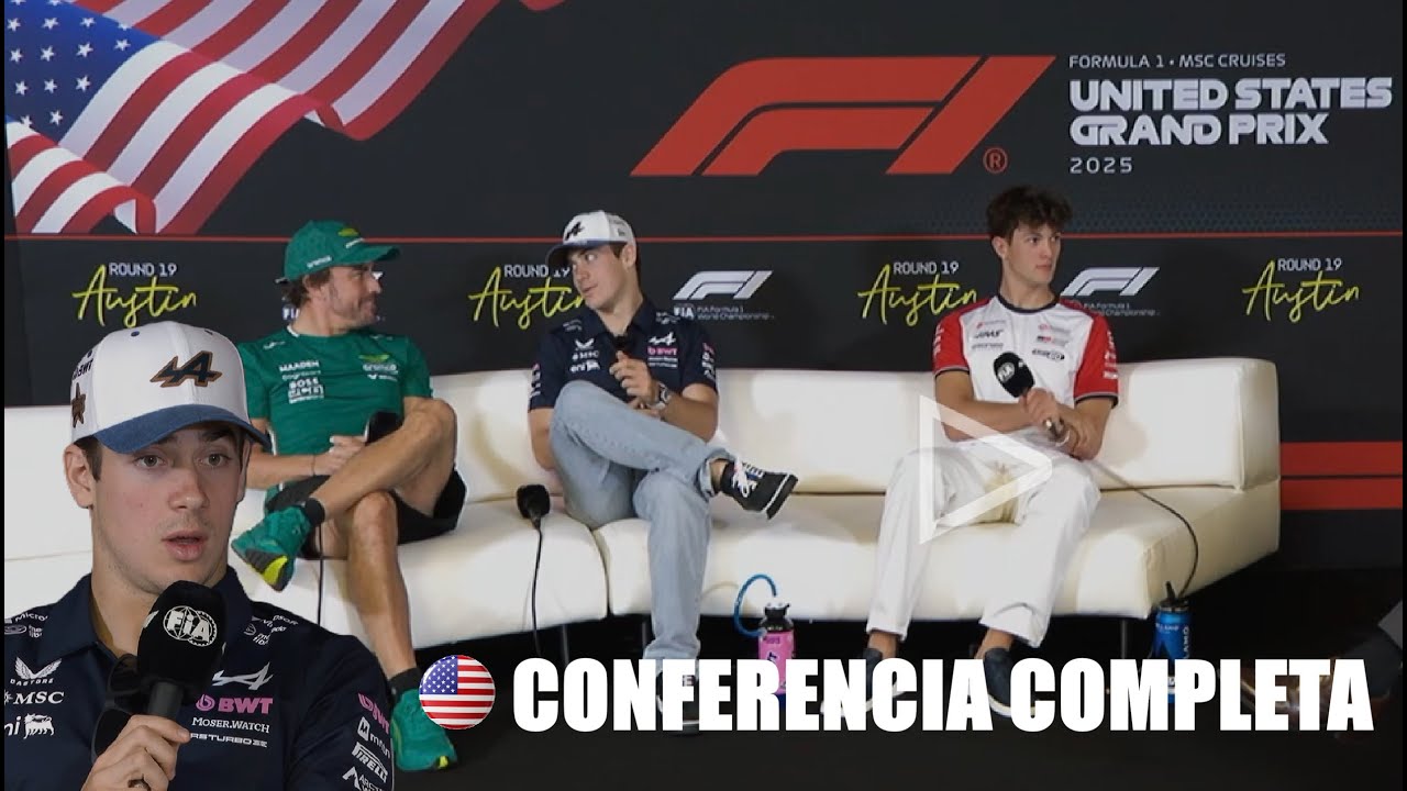 FRANCO COLAPINTO🇦🇷 FERNANDO ALONSO y BEARMAN CONFERENCIA PILOTOS COMPLETA AUSTIN TEXAS USA GP 2025