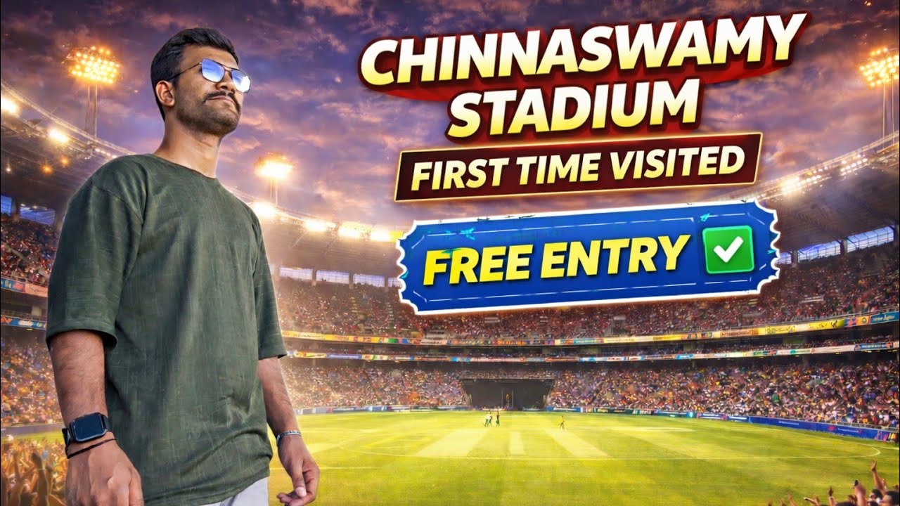 ಚಿನ್ನಸ್ವಾಮಿ ಸ್ಟೇಡಿಯಂ ಗೆ ಸ್ವಾಗತ| chinnaswamy stadium| Free entry| Bengaluru| @harshavlog