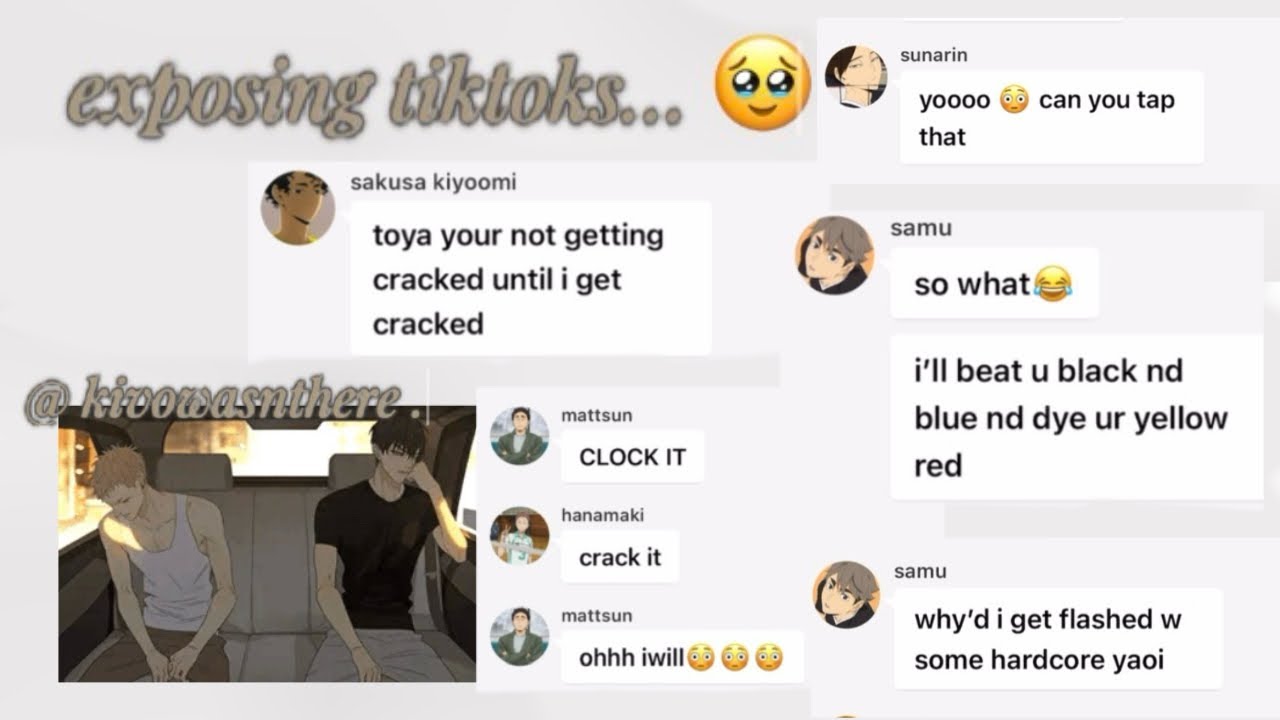 exposing tiktoks…. part 1? | WATCH IN 2X SPEED | check desc! | haikyuu texts | @kivowasnthere