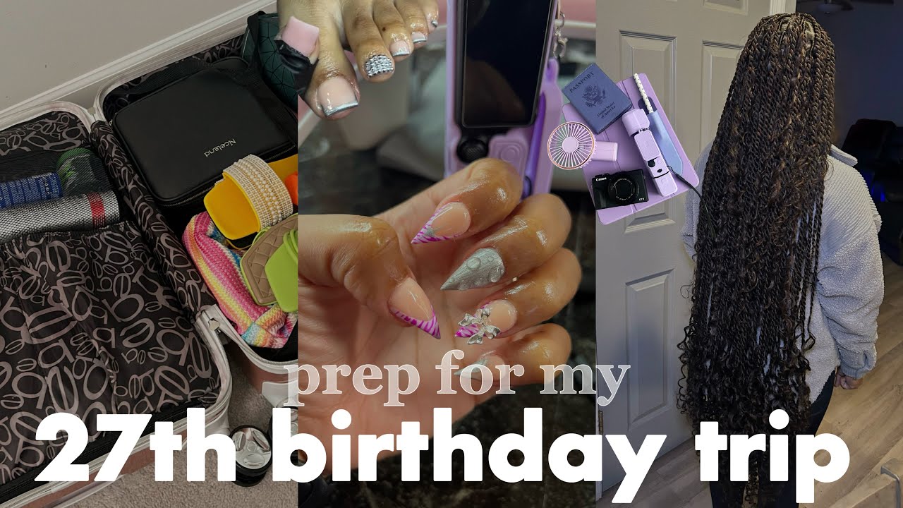 MAINTENANCE VLOG + BDAY TRIP PREP | nail appt, DIY lashes, skin care routine, packing & moree